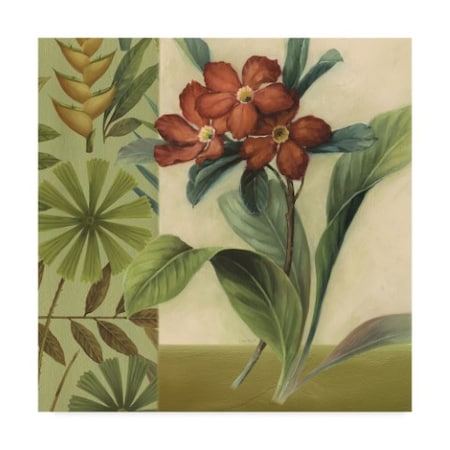 Lisa Audit 'Flowers Of Paradise 3 Green' Canvas Art,18x18